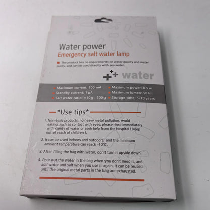 Water-Powered Emergency Camping Light